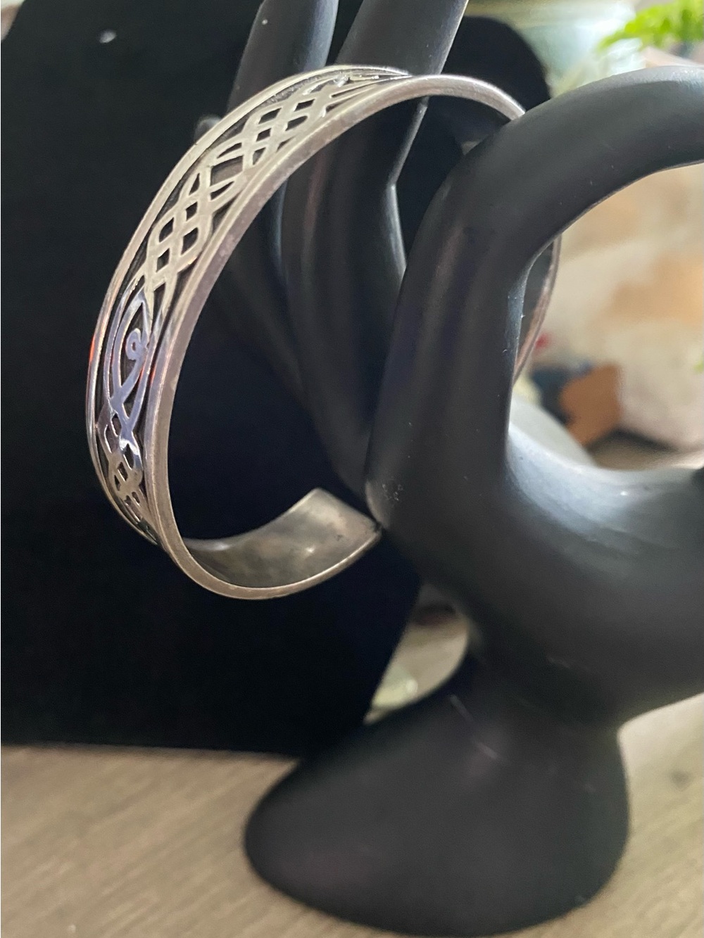 Vintage Sterling Silver Celtic Knot Cuff Bracelet • 925 • 34g Unisex